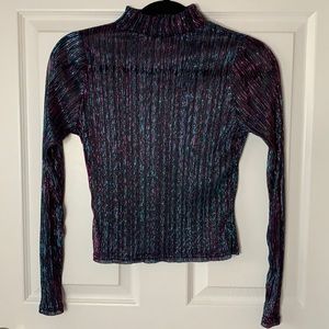 Mesh Mock Neck Shirt